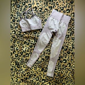 DoYouEven lavender seamless workout set XS